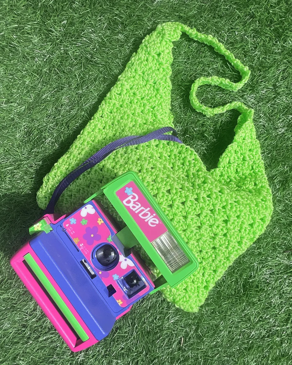 Borsa Hobo Crochet "Lime Energy" — foto 2
