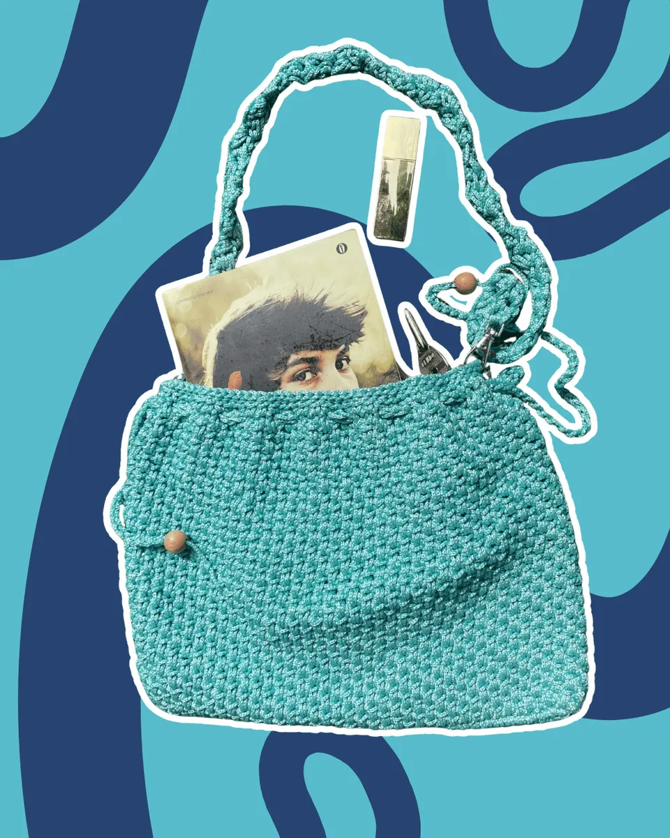 Borsa Crochet "Turquoise Breeze" — foto 6