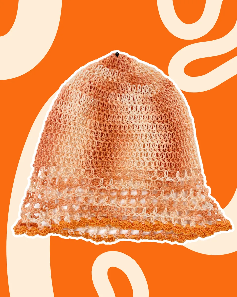 Cappellino Cloche Crochet "Sunset Mesh" — foto 2