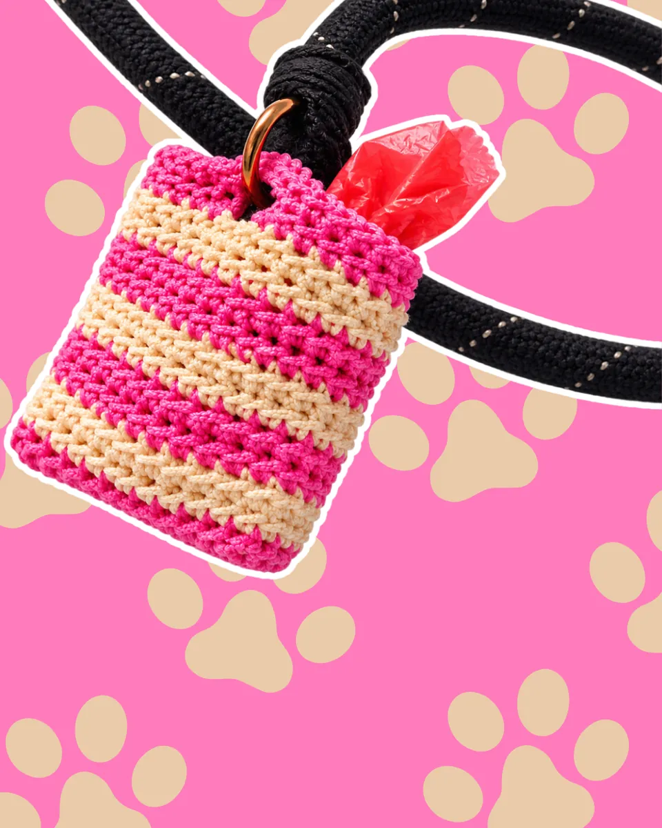 POOP BAG | Porta Sacchetti Igienici Crochet "Bau Bag" - Uncinetto Fatto a Mano a Bergamo — foto 6