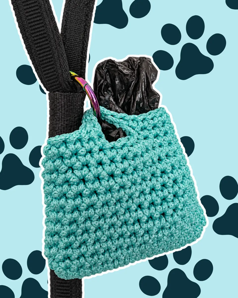 POOP BAG | Porta Sacchetti Igienici Crochet "Bau Bag" - Uncinetto Fatto a Mano a Bergamo — foto 3