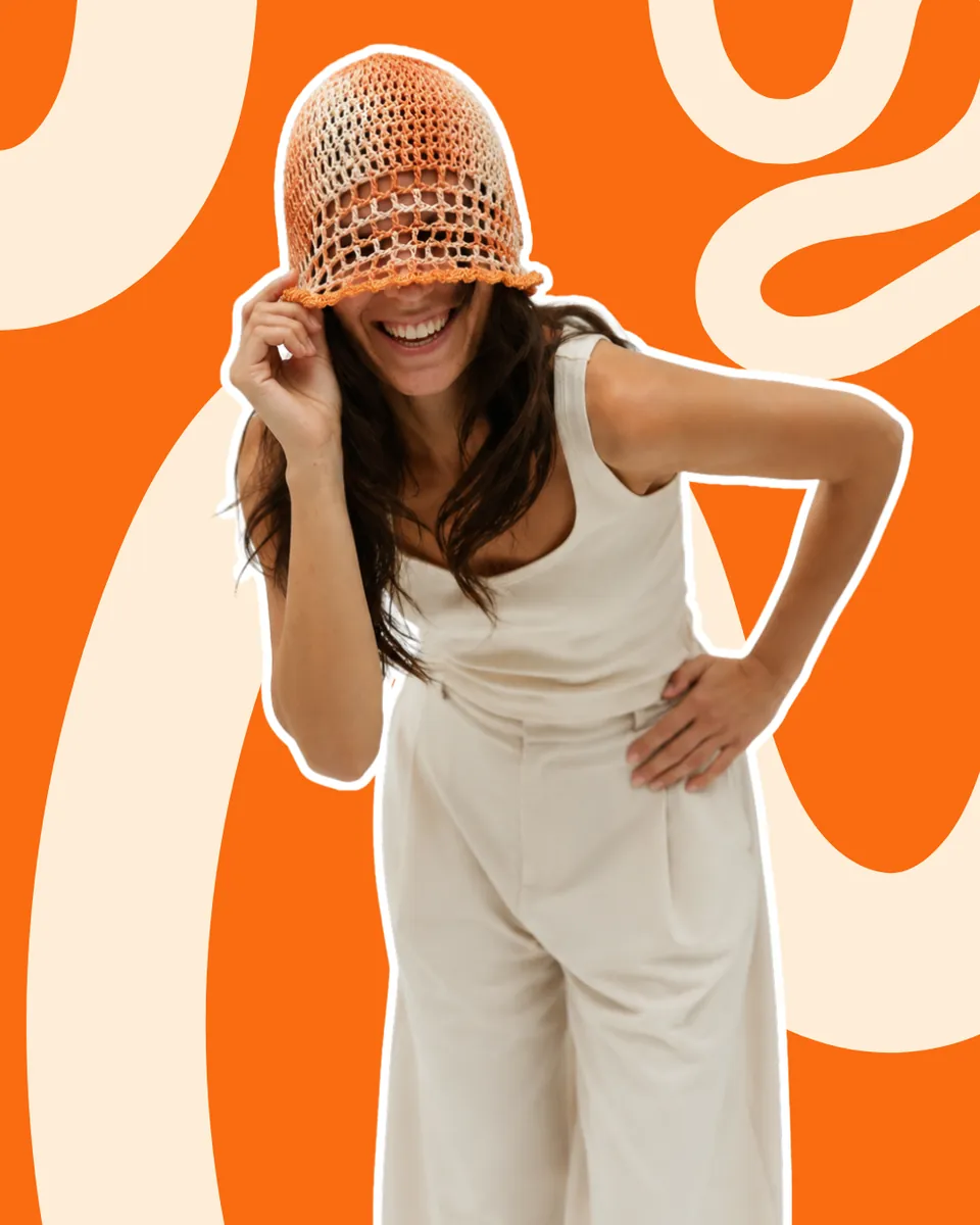 Cappellino Cloche Crochet "Sunset Mesh" — foto 3