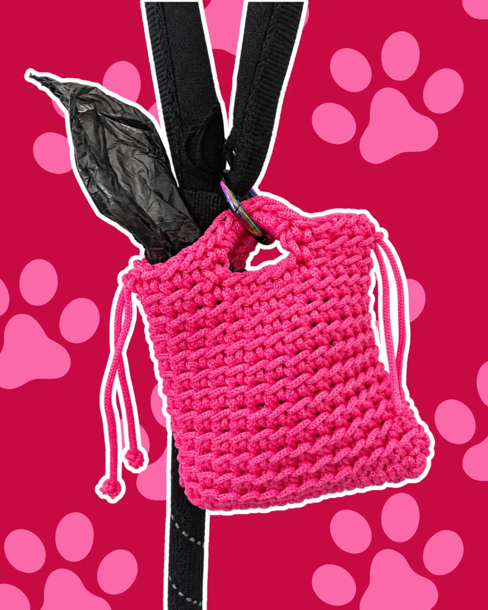 POOP BAG | Porta Sacchetti Igienici Crochet "Bau Bag" - Uncinetto Fatto a Mano a Bergamo — foto 10