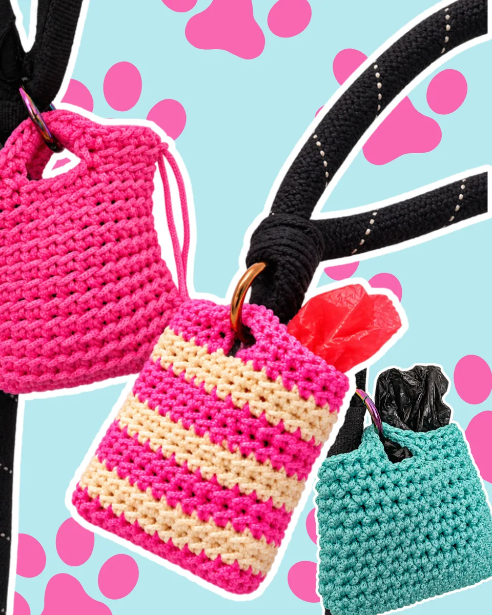 POOP BAG | Porta Sacchetti Igienici Crochet "Bau Bag" - Uncinetto Fatto a Mano a Bergamo — foto 11