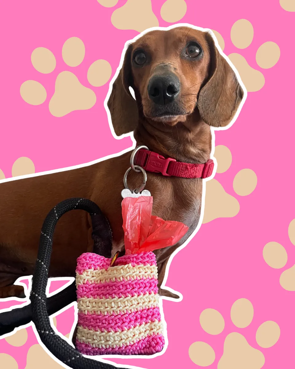POOP BAG | Porta Sacchetti Igienici Crochet "Bau Bag" - Uncinetto Fatto a Mano a Bergamo — foto 5