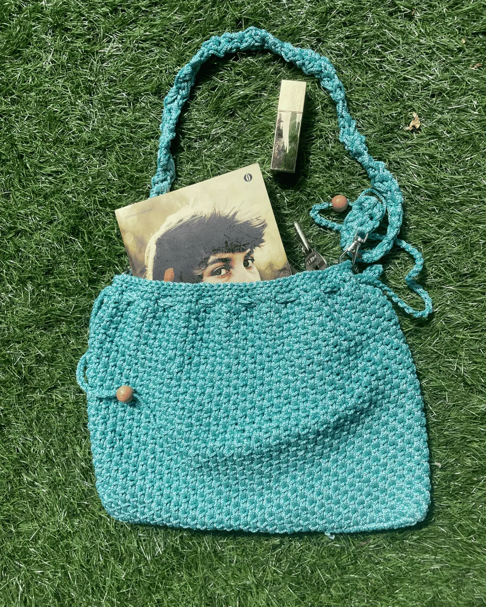 Borsa Crochet "Turquoise Breeze" — foto 4