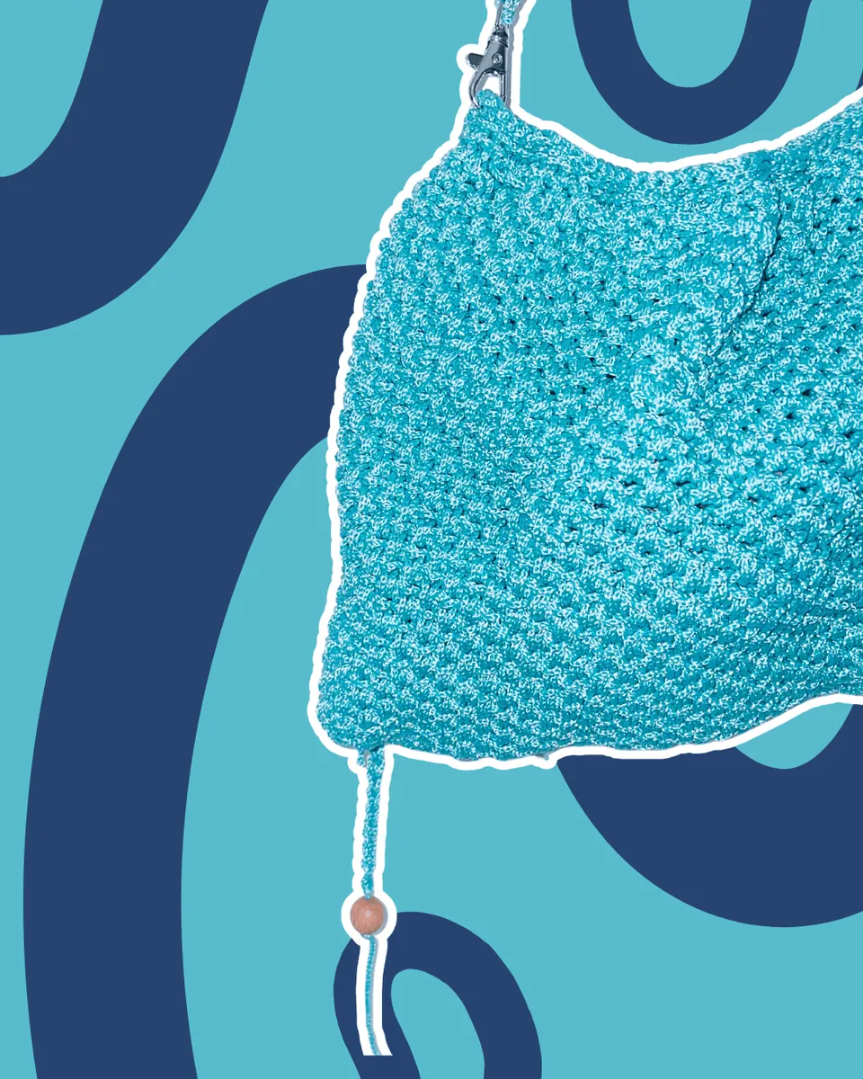 Borsa Crochet "Turquoise Breeze" — foto 2