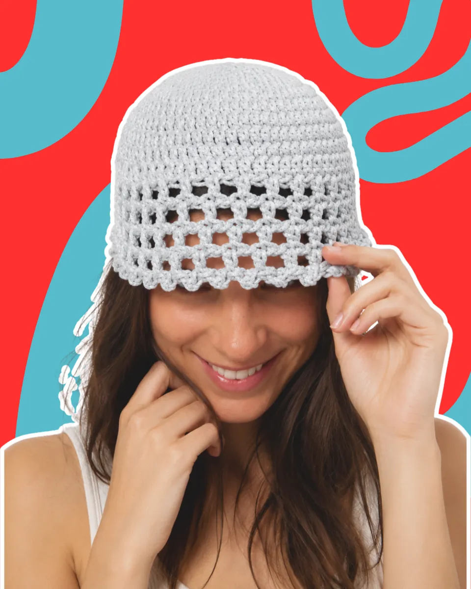 Cappellino Cloche Crochet "Pure Silver" — foto 3