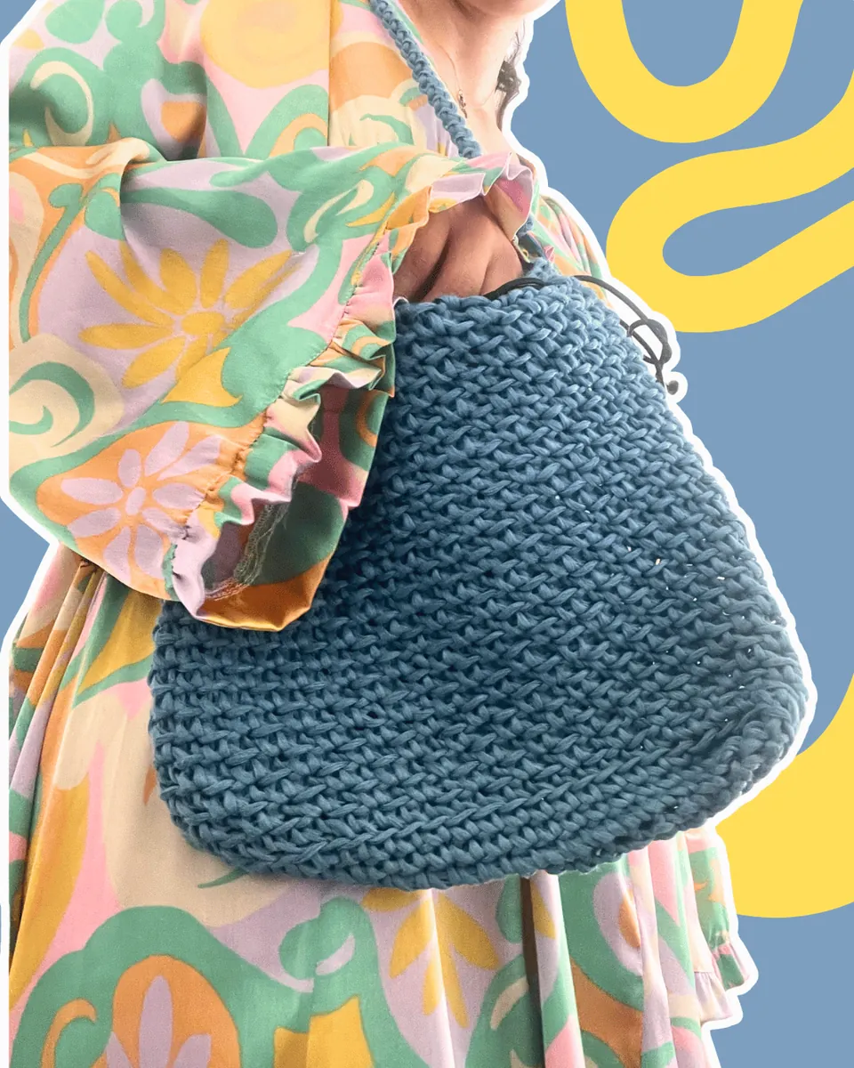 Borsa a Secchiello Crochet "Ocean Vibe" — foto 4
