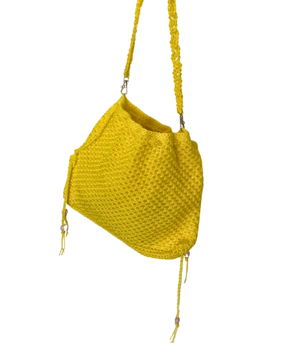 Borsa Secchiello Crochet "Sunshine Yellow" — foto 3
