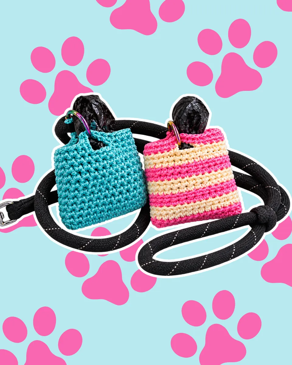 POOP BAG | Porta Sacchetti Igienici Crochet "Bau Bag" - Uncinetto Fatto a Mano a Bergamo — foto 4
