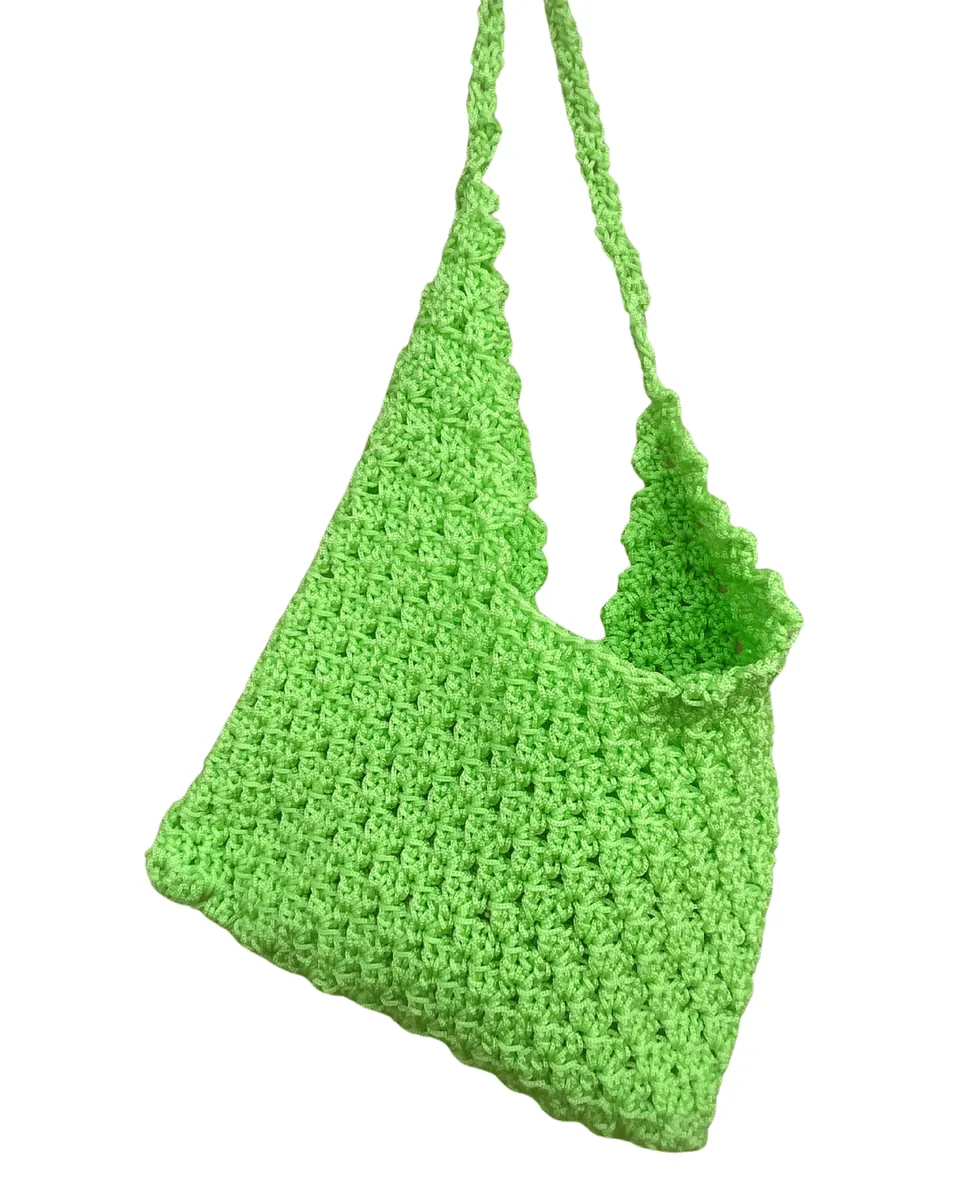 Borsa Hobo Crochet "Lime Energy" — foto 3