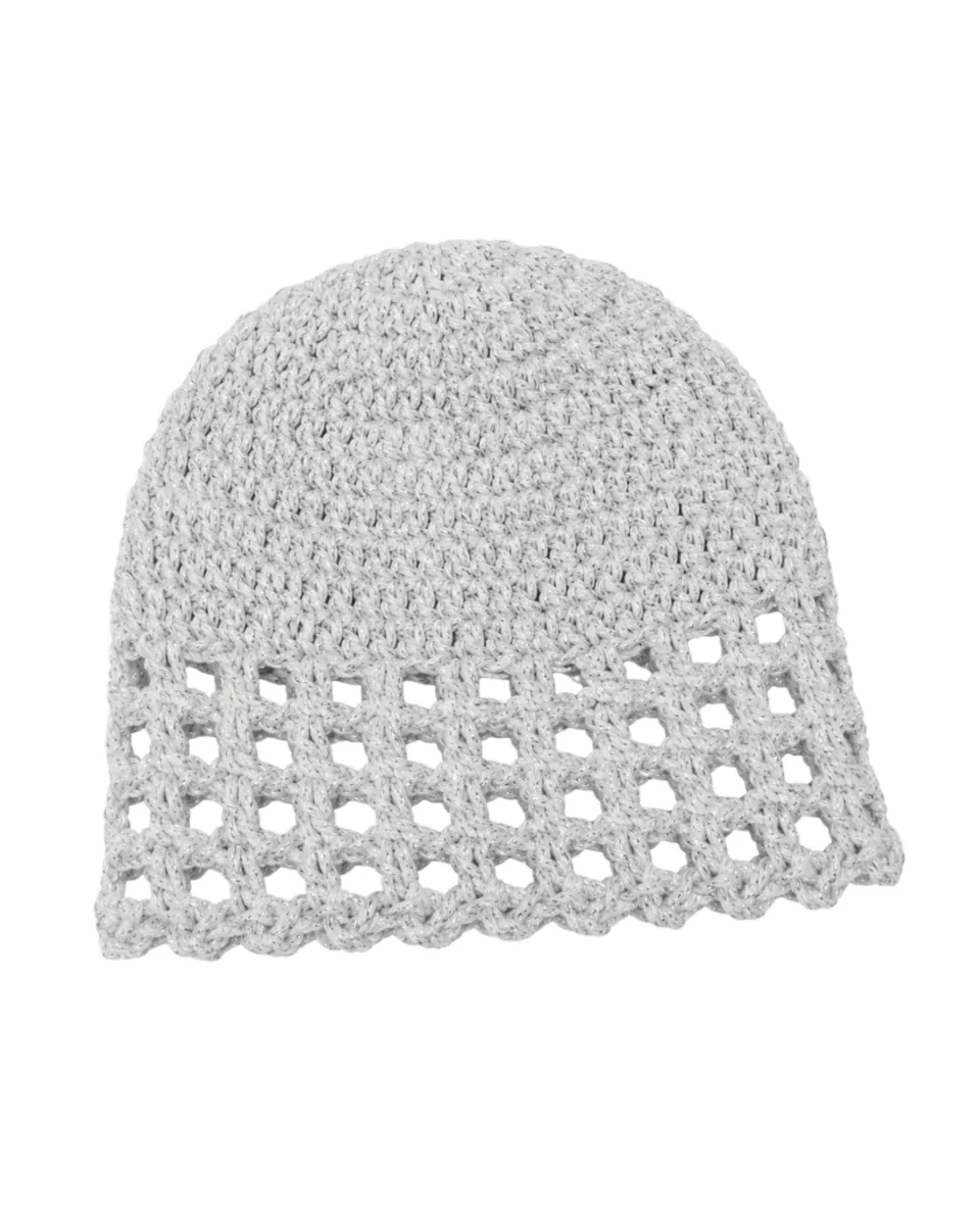 Cappellino Cloche Crochet "Pure Silver" — foto 5