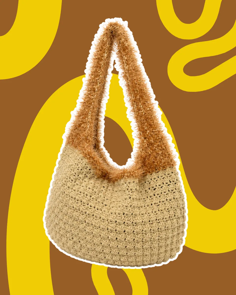 Borsa Spalla Crochet "Warm Honey" — foto 4