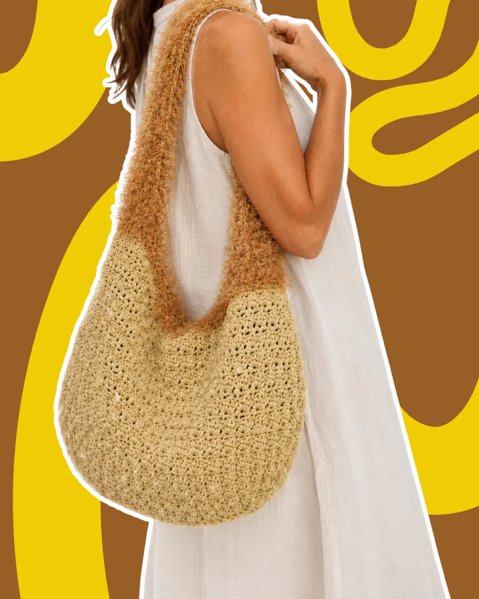 Borsa Spalla Crochet "Warm Honey" — Il perfetto equilibrio tra eleganza naturale e fascino mediterraneo!…