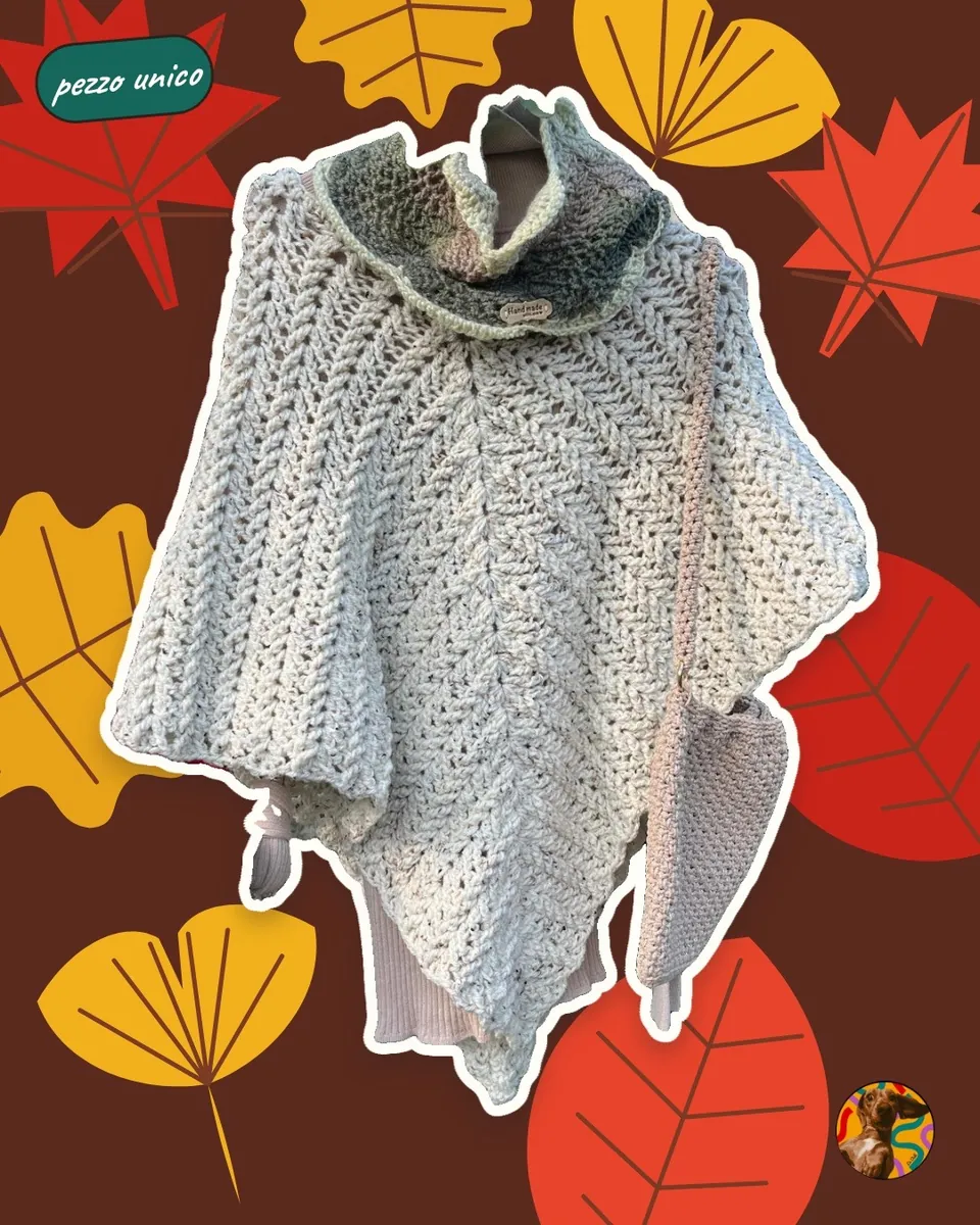Il poncho panna